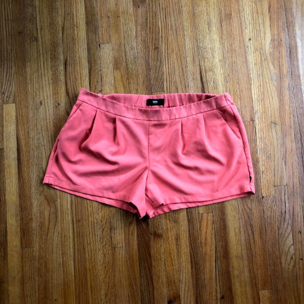 Coral Orange Mossimo Shorts Elastic Waist